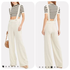 Rony Kobo Adelie Overall Jumpsuit Ivory Sz S